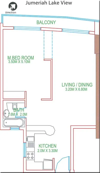 1 Bed - 759 sqft