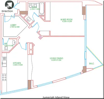 1 Bed - 1158 sqft