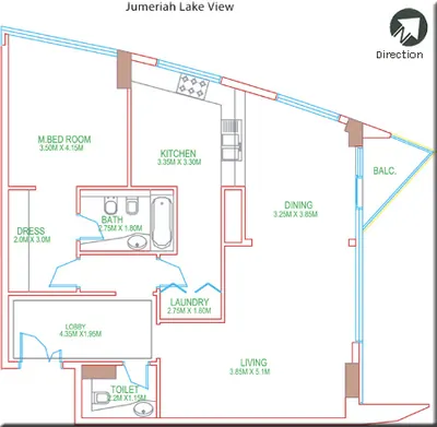 1 Bed - 1174 sqft