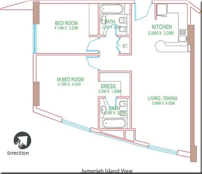 2 Bed - 970 sqft