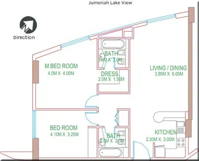 2 Bed - 970 sqft