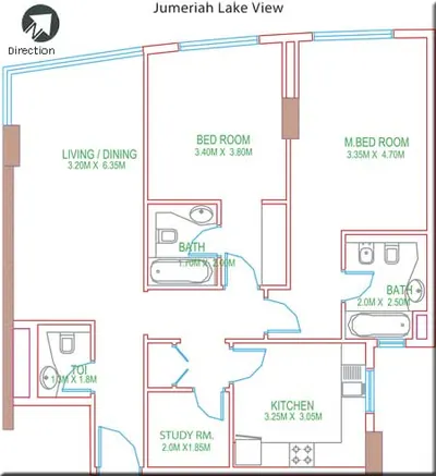 2 Bed - 1098 sqft