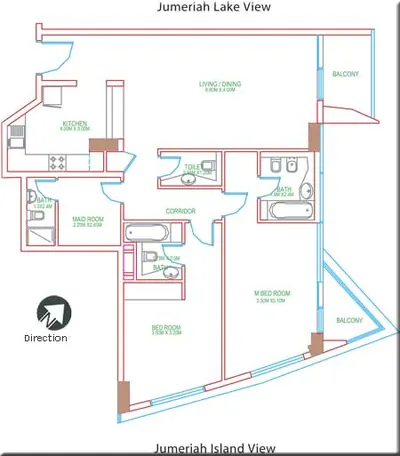2 Bed - 1328 sqft