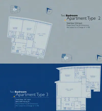 Type 2 & 3 - 2 Bed