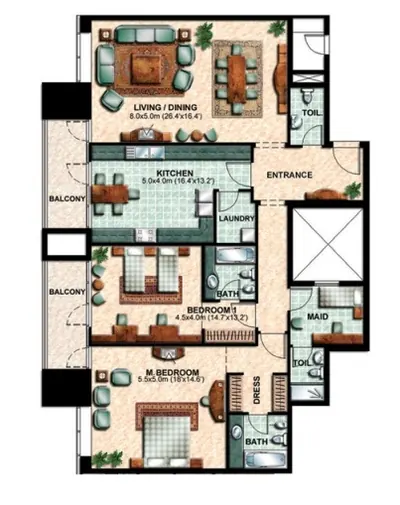 2 Bedroom
