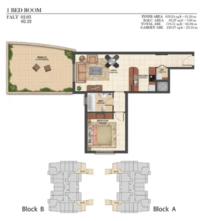 Type C2 - 1 Bedroom