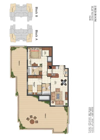 Type B - 2 Bedroom