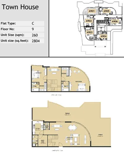 Unit A901 - Townhouse - 2804 sq ft