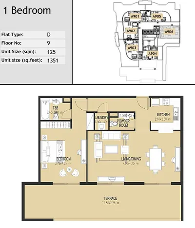 Unit A906 - Townhouse - 1351 sq ft