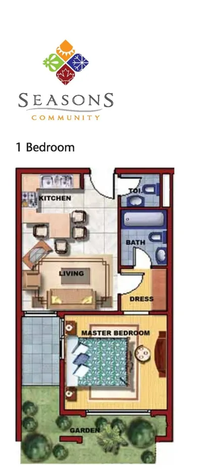 1 Bed - Garden