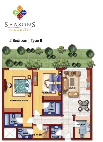 2 Bed B - Garden