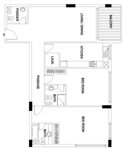 2 bed