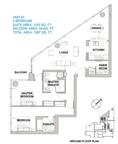 Unit 01 - 2 Bed - 1367