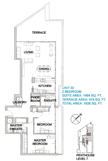 Unit 02 - 2 Bed - 1938
