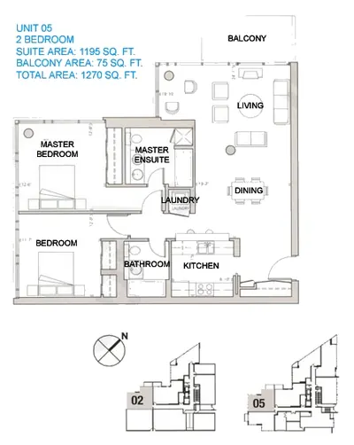 Unit 05 - 2 Bed - 1270
