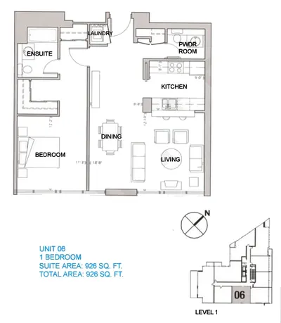 Unit 06 - 1 Bed - 926