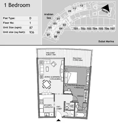 Unit 109 - 1 Bed - 936sqft