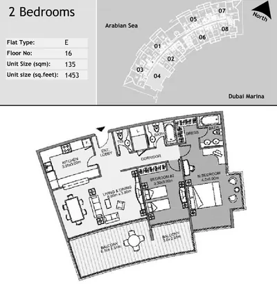 Unit 1604 - 2 Bed - 1453sqft