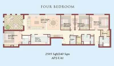 4 - Bedroom - 2585 sq ft