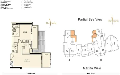 1 Bedroom - 1110 sq ft