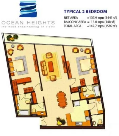 2 Bedroom - 1589 sq ft
