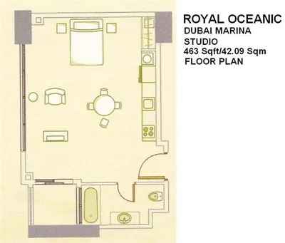 Studio - 463 sq ft