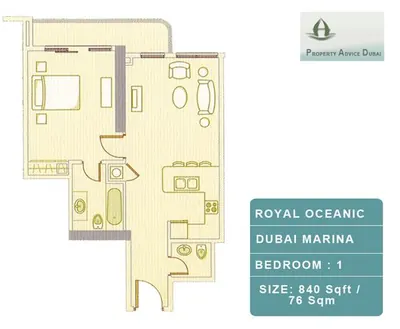 1 Bedroom - 840 sq ft