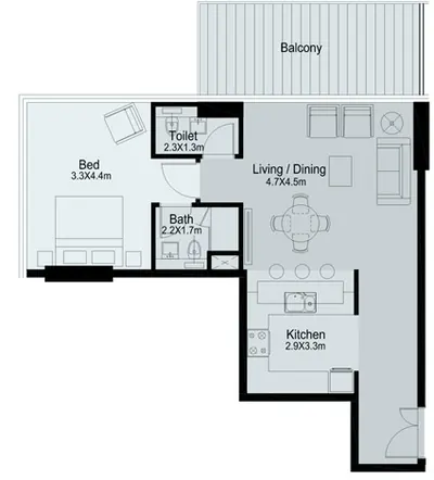 1 Bed A