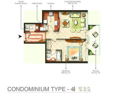 1 Bed - Type 4