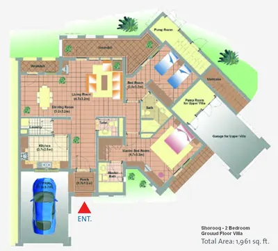 2 - Bedroom - GF Villa - 1961 sq ft