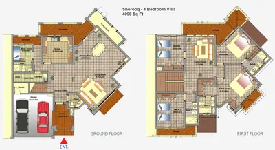 4 - Bedroom - Villa - 4098 sq ft