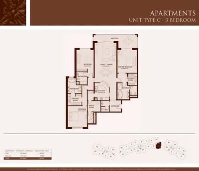 Type C - 3 Bedroom - 2863 sq ft