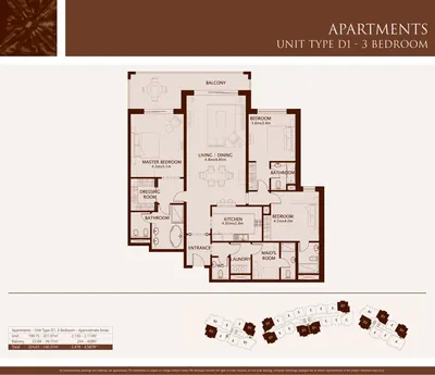 Type D1 - 3 Bedroom - 2587 sq ft
