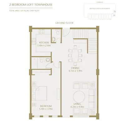 2 Bedroom Loft- Ground