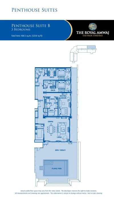 Penthouse B - 3 bed