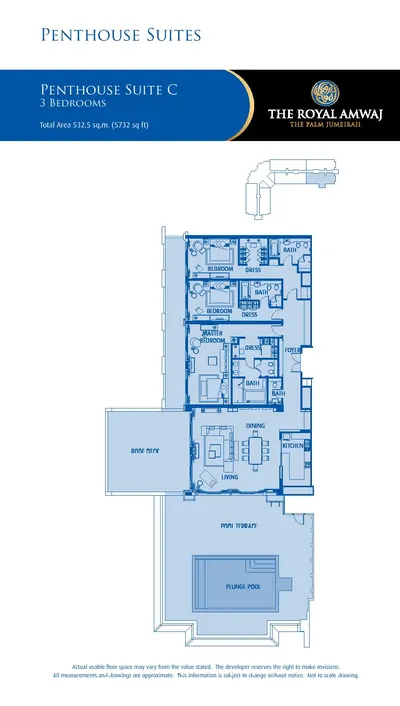 Penthouse C - 3 bed