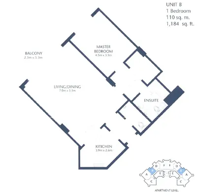 Unit B - 1 Bed