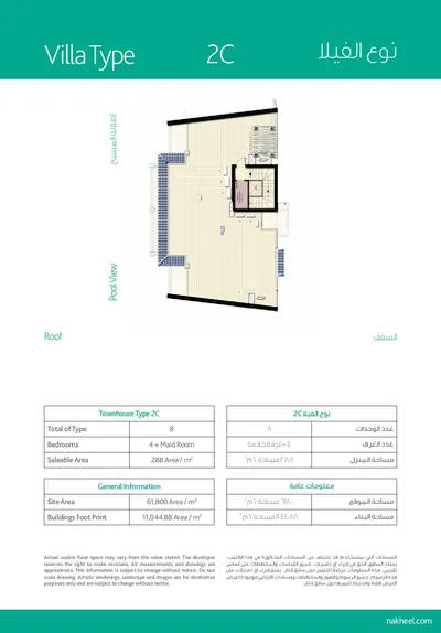 Villa Type 2C - Roof