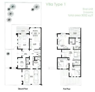 3 Bedroom + Study - End Unit (1E)