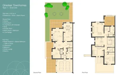Type 1 - 3 bed - End Unit