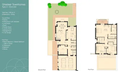 Type 3 - 3 bed - End Unit