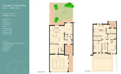 Type 3 - 3 bed - Mid Unit
