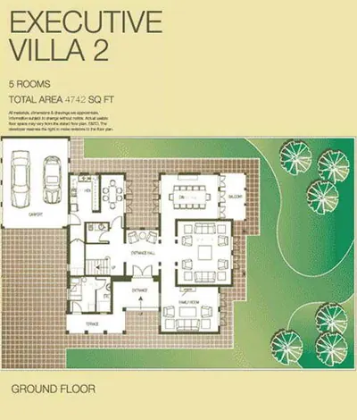 Exec Villa - 5 bed 4742 Sq Ft - Ground