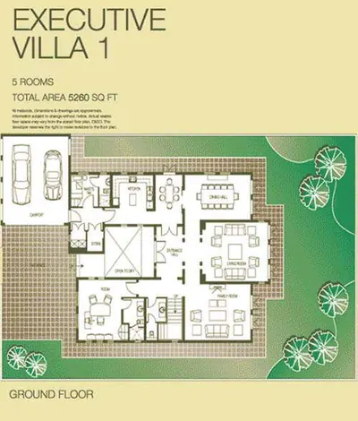 Exec Villa - 5 bed 5260 Sq Ft - Ground