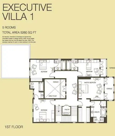 Exec Villa - 5 bed 5260 Sq Ft - First