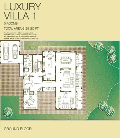 Luxury Villa - 5 bed 6151 Sq Ft - Ground