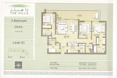 Lev 01 - 3 Bed - 1967sq ft