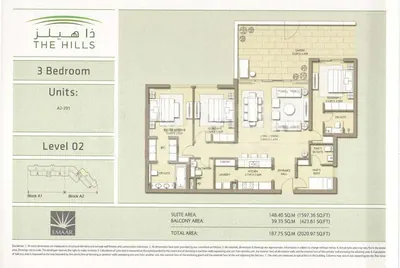 Lev 02 - 3 Bed - 2021sq ft