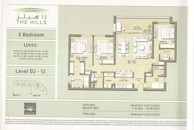 Lev 02-12 - 3 Bed - 1785sq ft