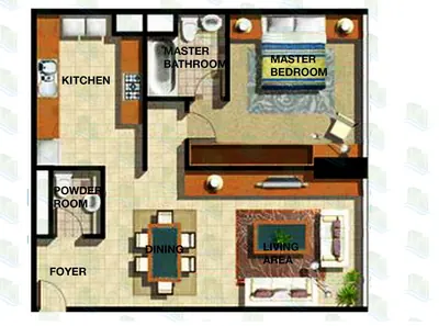 Type B2 - 1 bed 903 sqft